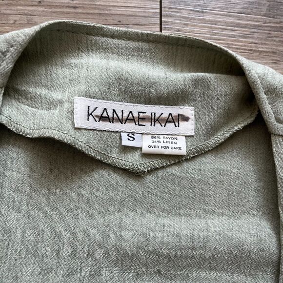 Vintage Kanae Ikai Cardigan Women's Small NWT Green $290 - Picture 3 of 9